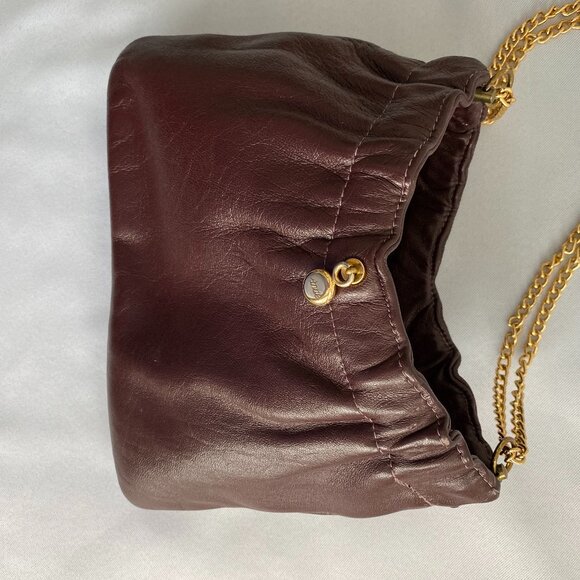 Ande Leather Deep Plum Vintage Handbag Clutch - Picture 3 of 13